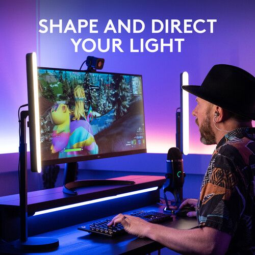 Logitech Litra Beam Desktop Light, 2700-6500K Color Temperature, 320 Lux via USB 3.0 Port, For Content Creators and Vloggers, Full-Spectrum Light...(946-000006)