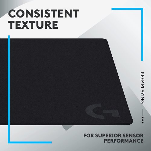 Logitech G640 Large Cloth Gaming Mouse Pad, Optimized for Gaming Sensors, Moderate Surface Friction, Non-Slip Mouse Mat, Mac and PC Gaming Accessories, 460 x 600 x 3 mm...