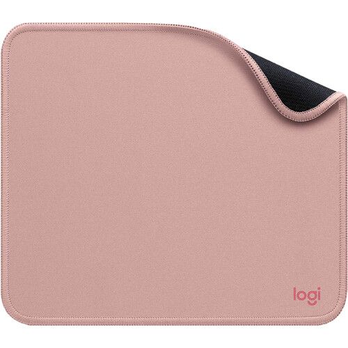Logitech Studio Series Mouse Pad, Anti-Slip Rubber Base, Spill-Resistant, Polyester Surface, Double-Flat Stitching...(Darker Rose)