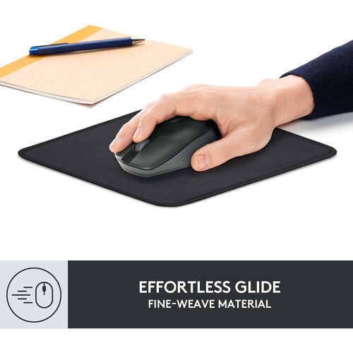 Logitech Studio Series Mouse Pad, Anti-Slip Rubber Base, Spill-Resistant, Polyester Surface, Double-Flat Stitching...(Graphite)