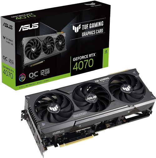 Asus ASUS TUF Gaming GeForce RTX 4070 OC 12GB GDDR6X Graphics Card, up to 2580 MHz PCIe 4.0, HDMI 2.1a, Displayport 1.4a...