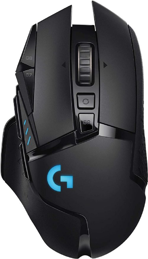 Logitech G502 LIGHTSPEED Wireless Gaming Mouse, HERO 25K Sensor, 25,600 DPI, RGB, Adjustable Weights, 11 Programmable Buttons, Long Battery Life, On-Board Memory...