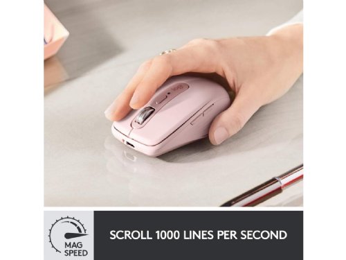 Logitech MX Anywhere 3 Compact Performance Mouse, Wireless, Comfort, Fast Scrolling, Any Surface, Portable, 4000DPI, Customizable Buttons, USB-C, Bluetooth ...