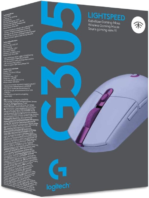 Logitech G305 LIGHTSPEED Wireless Gaming Mouse, Hero 12K Sensor, 12,000 DPI, Lightweight, 6 Programmable Buttons, 250h Battery Life, On-Board Memory, PC/Ma...