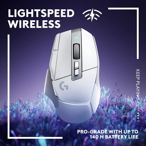 Logitech G502 X Lightspeed Wireless Gaming Mouse - Optical Mouse with LIGHTFORCE Hybrid Optical-Mechanical switches, Hero 25K Gaming Sensor, Compatible with PC - White...