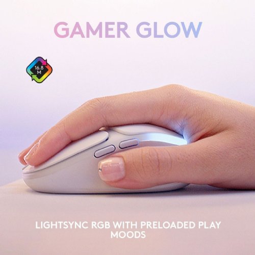 Logitech G705 LIGHTSPEED Wireless RGB Gaming Mouse (White Mist)...