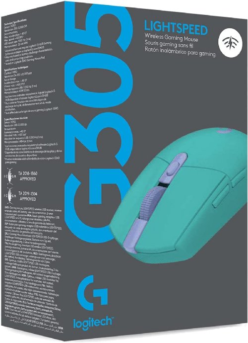 Logitech G305 Light Speed Wireless Gaming Mouse -  Mint - Hero 12K Sensor, 12,000 DPI, Lightweight, 6 Programmable Buttons, 250h Battery Life, On-Board Memory, PC/Mac...