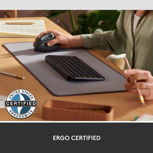 Logitech Lift for Business, 4 Buttons SmartWheel USB & Bluetooth Dual (RF / Bluetooth Wireless) 4000 DPI (Fully adjustable DPI) Mouse - Graphite...