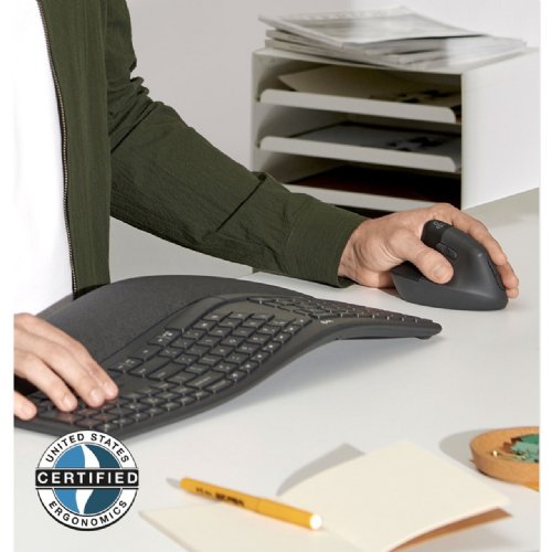 Logitech Lift Vertical Ergonomic Mouse for Business, Left - Vertical Mouse...