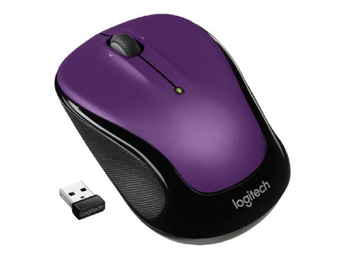  Logitech M325 Wireless Mouse, 2.4 GHz with USB Unifying Receiver, 1000 DPI Optical Tracking, 18-Month Life Battery, PC / Mac / Laptop...(Vivid Violet)