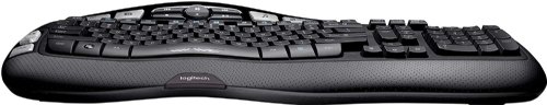 Logitech K350 Wireless Wave Ergonomic Keyboard with Unifying Wireless Technology - Black...