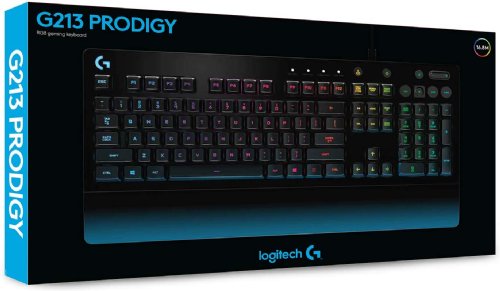 Logitech Keyboard Gaming Prodigy G213 with 16.8 Million Lighting Colors easily customize key lighting, 12 function keys with custom commands...(920-008083) 