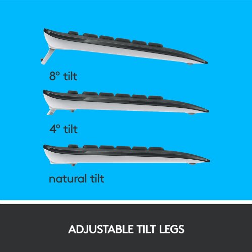 Logitech MK540 Advance Wireless Keyboard and Mouse Combo, French Layout - Tiny USB receiver with Unifying Technology...(920-008671)