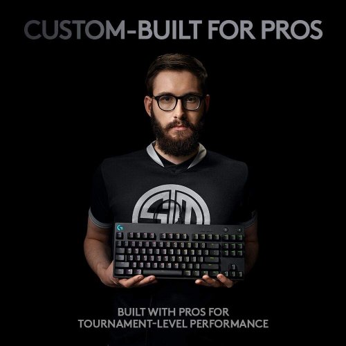 Logitech G PRO Mechanical Gaming Keyboard, Ultra Portable Tenkeyless Design, Detachable Micro USB Cable, 16.8 Million Colour LIGHTSYNC RGB backlit keys..