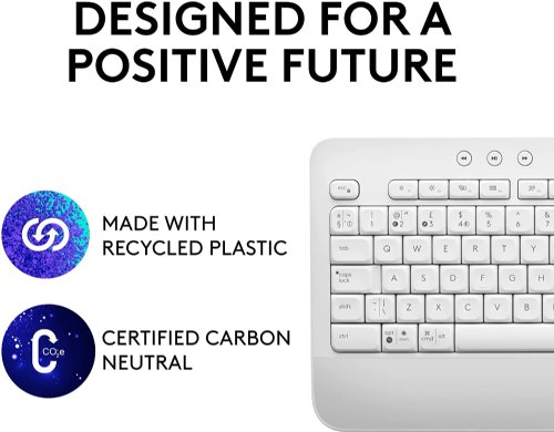 Logitech Signature K650 Comfort Full-Size Wireless Keyboard with Wrist Rest, BLE Bluetooth or Logi Bolt USB Receiver, Numpad, Compatible with Most OS/PC/Window/Mac...(Off White)