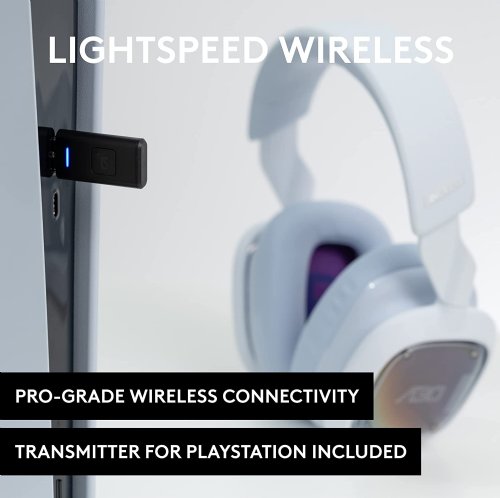 Logitech G Astro A30 Light Speed Wireless Gaming Headset, Bluetooth, Dolby Atmos/3D Audio compatible, Detachable Boom, 27h battery, for PS5, PS4, Xbox, Nin...