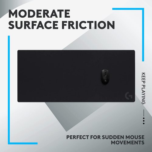 Logitech G840 Extra Large Gaming Mouse Pad, Optimized for Gaming Sensors, Moderate Surface Friction, Non-Slip Mouse Mat, Mac and PC Gaming Accessories, 900 x 400 x 3 mm...