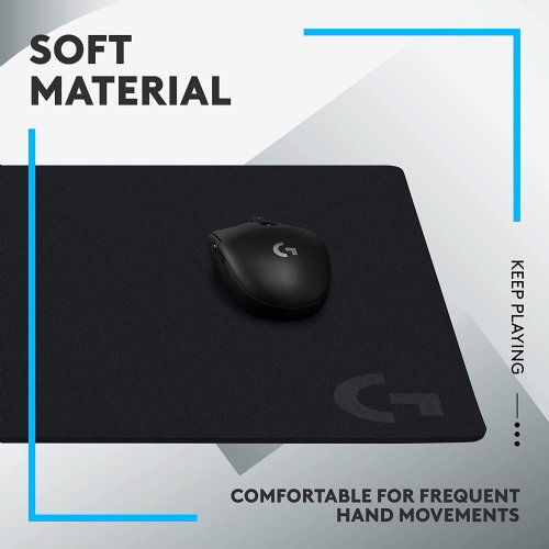 Logitech G640 Large Cloth Gaming Mouse Pad, Optimized for Gaming Sensors, Moderate Surface Friction, Non-Slip Mouse Mat, Mac and PC Gaming Accessories, 460 x 600 x 3 mm...