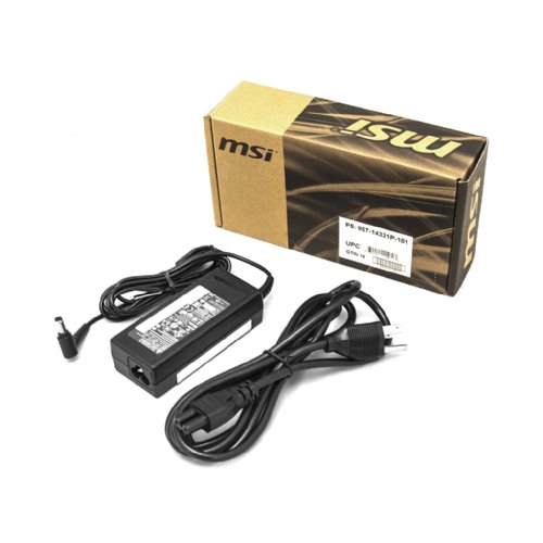 MSI AC Adaptor + Power Cord - 65W, Retail, Type C ...