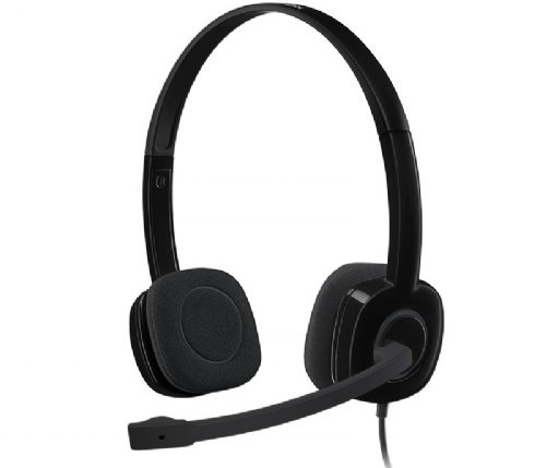 Logitech Stereo Heaset H151 (Black) (981-000587) ...