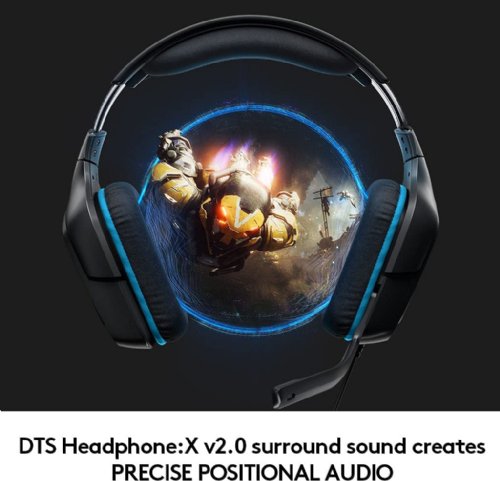 Logitech Heaset Wired Edition Surround Sound G432 7.1, 6 mm flip-to-mute mic with volume control at your fingertips(981-000769) ...