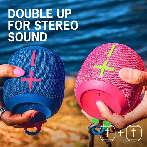 Ultimate Ears WONDERBOOM 3, Small Portable Wireless Bluetooth Speaker, Big Bass 360-Degree Sound for Outdoors, Waterproof, Dustproof IP67, Floatable, 131 ft Range...(Joyous Brights Grey)