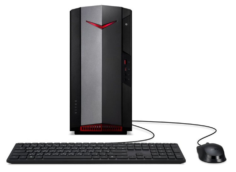 Acer Nitro N50-640-ES13 Gaming Tower, Intel Core i7-12700, 16GB Memory, 1TB SSD, Wireless + BT, VGA Card RTX 3060 12G, Power Supply 500W, Mouse and Keyboard,  Windows 11 Home...