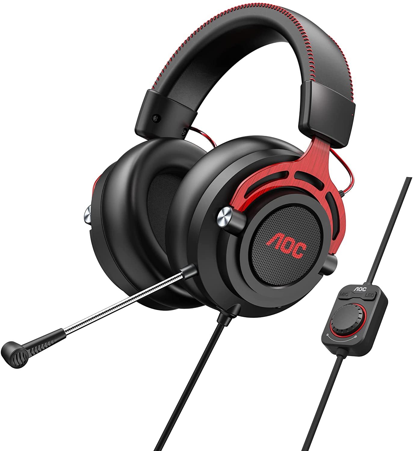 AOC GH300 USB Gaming Headset with RGBLED and Detachabl...(GH300)