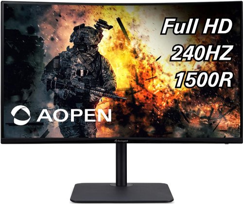 AOPEN 32HC5QR Zbmiiphx 31.5" 1500R Curved Full HD (1920 x 1080) VA Zero-Frame Gaming Monitor with Adaptive-Sync Technology, 240Hz, 1ms TVR, (Display Port & 2 HDMI 1.4 Ports)...