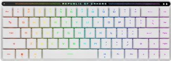 ASUS ROG Falchion RX Low Profile Wireless Gaming Keyboard – 65% Compact TKL, ROG RX Red Optical Switches, Tri-Mode Connection, Bluetooth Compatible, Touch Panel, RGB, White ...