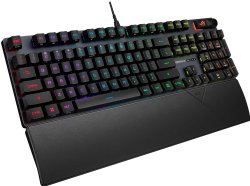 ASUS ROG Strix Scope II Gaming Keyboard, pre-lubed ROG RX Blue clicky Optical switches, Sound-dampening Foam, PBT doubleshot keycaps, Streaming hotkeys, Multi-Function Control ...