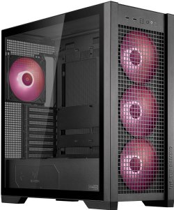 ASUS TUF Gaming GT302 ARGB ATX Mid-Tower PC Case, Four 140 x 28 mm ARGB fans for high airflow and static pressure, interchangeable side panel, detachable top panel, hidden-connector ...