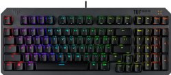 ASUS TUF Gaming K3 Gen II Wired USB Gaming Keyboard - 97-Key Compact Layout, Optical-Mechanical Red (Linear) Switches, PBT Keycaps, Detachable Top Plate, IP57 Waterproofing ...
