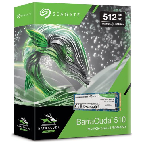 Seagate BarraCuda 510 M.2 2280 512GB PCIe G3 x4, NVMe 1.3 3D TLC Internal Solid State Drive (SSD)...(ZP512CM30041)