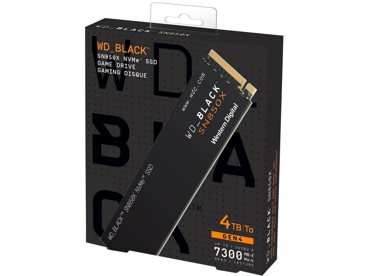 Western Digital Black 4TB SN850X NVMe In...(WDS400T2X0E)