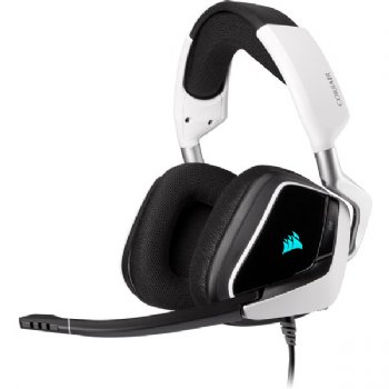 Corsair VOID RGB Elite USB Premium Gaming Headset with 7.1 Surround Sound, White,Two Years (CA-9011204-NA) ...