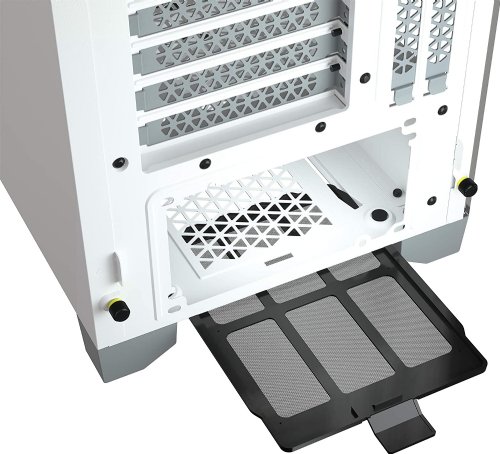 Corsair ICUE 4000X RGB Mid-Tower ATX Case, RapidRoute cable management system makes it simple and fast , White...(CC-9011205-WW)