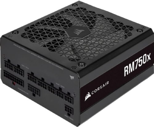 Corsair RMx Series RM750x,750 Watt, GOLD, Fully Modular Power Supply, 100% Industrial-grade, 105°C rated Japanese capacitors, A 135mm ML fan utilizes a magnetic levitation...