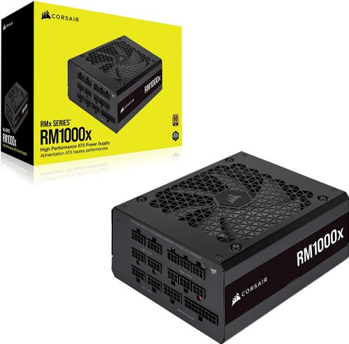 Corsair RMx Series, RM1000x, 1000 Watt (1000W), Fully Modular Power Supply, 80+ Gold Certified, 10 Yr Warranty, 100% All Japanese 105 capacitors, Zero RPM Fan Mode...