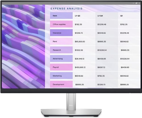 Dell 24 Monitor P2423, IPS, Flat, WUXGA 1920 x 1200, 24Inch, 16.7 million 8Ms, 60 Hz, 0.27Mm, 1000:1, 300 cd/m2, 16:10, 99% sRGB, Anti-glare, 3 Years ...