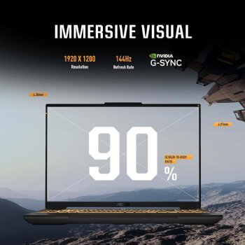 ASUS TUF Gaming F16 Gaming Laptop, 16" WUXGA FHD+ 144Hz, 100% sRGB Display, GeForce RTX 4050, Intel® Core 5 Processor 210H, 16GB DDR5, 1TB PCIe SSD Gen 4, Wi-Fi 6 ...