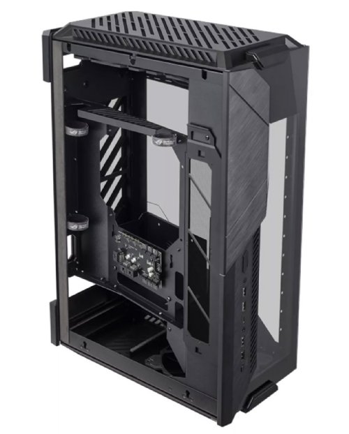 ASUS ROG Z11 Mini-ITX/DTX Mid-Tower PC Gaming Case with Patented 11 degree Tilt Design, Compatible with ATX Power Supply or a 3-Slot Graphics, Tempered-gla...