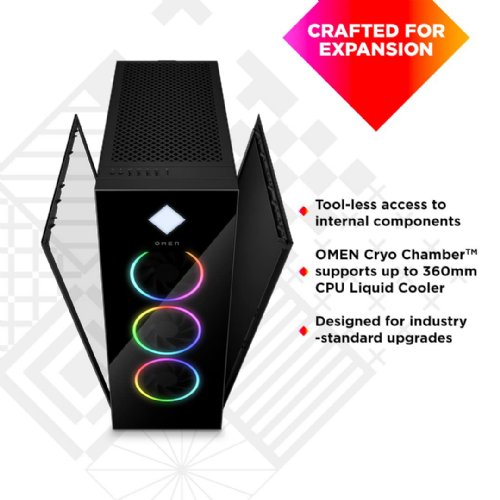 HP OMEN 45L GT22-1090 Gaming Desktop Computer, Intel Core i9 24-Core (13th Gen), NVIDIA GeForce RTX 4090 (24GB GDDR6X),6 4GB of 5200 MHz DDR5 RAM, 2TB M.2 NVMe...