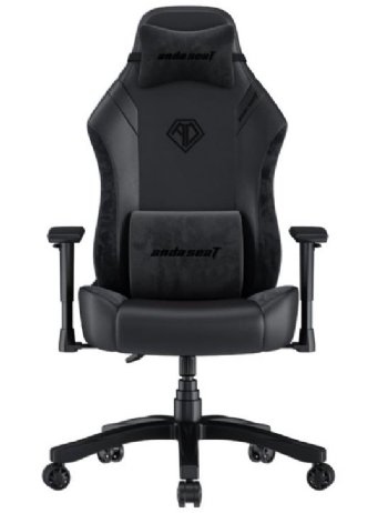 ANDA Phantom 4 Premium Gaming Office Chair -Black, Premium Alcantara Fabric & PVC, Spacious Seat Base, Maximum Comfort, 100% Steel Framework...