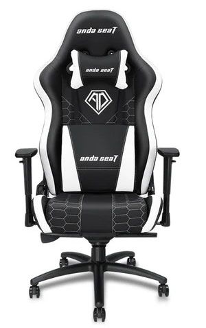 Anda Seat Spirit King Series Black+White - The durable premium PVC leather offers a soft touch of a top of grain leather at a wonderful value - The high-end quality of material was designed for human-kind ..