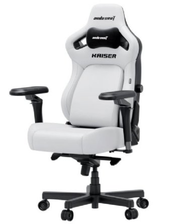 ANDA SEAT - Kaiser 4 XL Premium Gaming Office Chairs - Cloudy White - foam, synthetic leather - supports up to 180 kilograms, suitable for users 180-200 cm tall - 6-year warranty ...