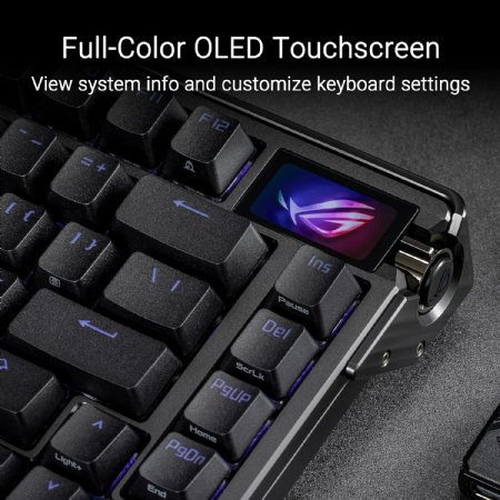ASUS ROG Azoth Extreme 75% Wireless Mechanical Gaming Keyboard â€“ 75% TKL, Aluminum Chassis, Carbon Fiber Plate, Adjustable Gasket Mount, OLED, ROG NX Storm Clicky Switches ...