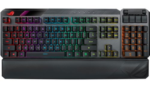 ASUS ROG Claymore II Wireless Modular Gaming Mechanical Keyboard (ROG RX Blue Switches, detachable numpad & wrist rest for TKL 80%/100%, Aura Sync, media c...