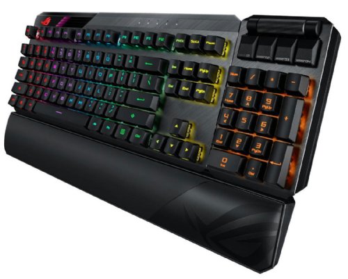 ASUS ROG Claymore II Wireless Modular Gaming Mechanical Keyboard (ROG RX Blue Switches, detachable numpad & wrist rest for TKL 80%/100%, Aura Sync, media c...