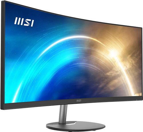 MSI Pro MP341CQ 34" VA Panel 3440 X 1440 (WUQHD) Monitor, Non Glare with Narrow Bezel, 21:9, 250CD / M2, 1MS (MPRT) / 4MS (GTG), 2 (V1.4B), 1 (V1.2A), 24 Months, Matte Black..